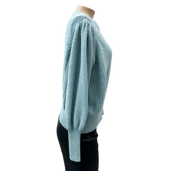Adyson Parker Knit‎ Pullover Stretch Balloon Long Sleeve Sweater Blue Women M - Picture 3 of 13